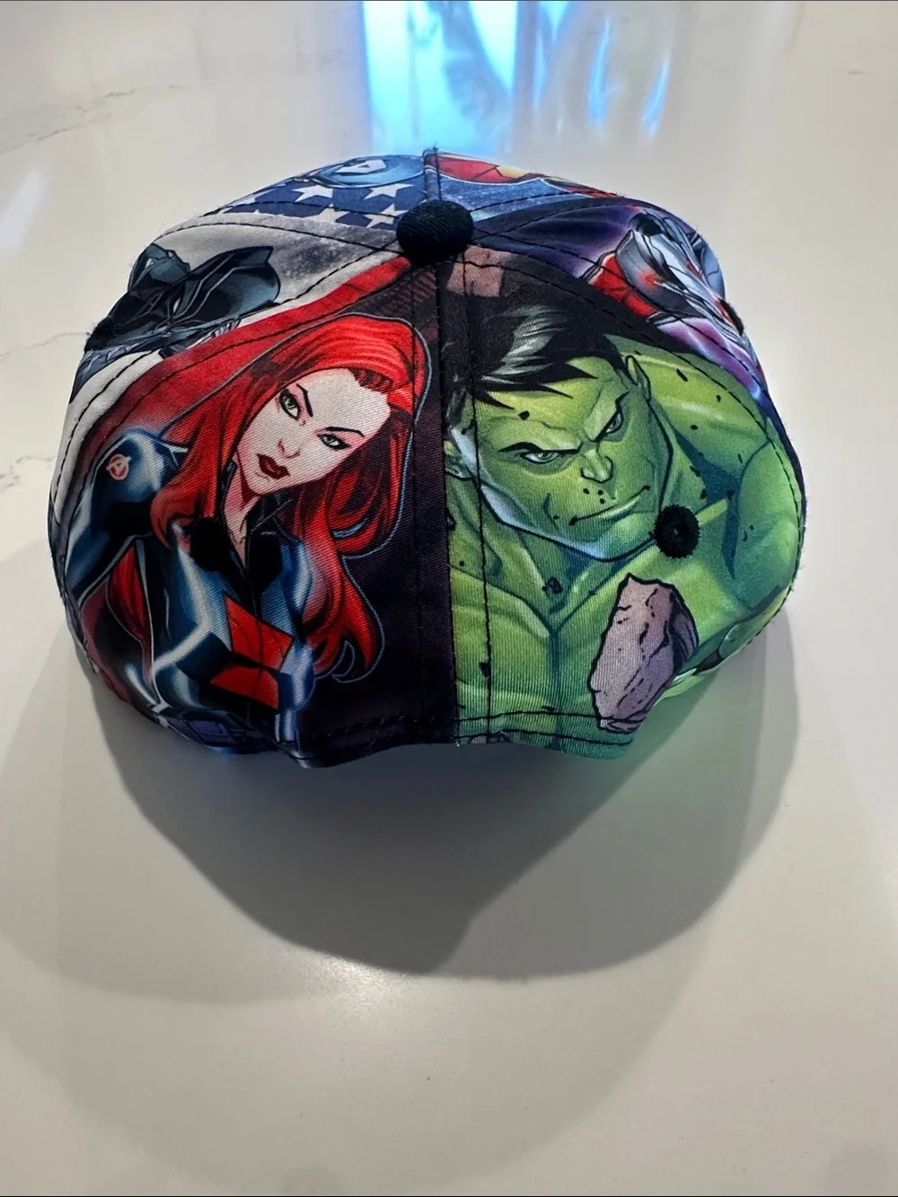 Marvel Kids Blue Red Black Avengers Graphic Snapback Hat - Picture 2 of 5